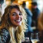 a young lady is with a man smiling