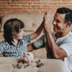 Happier with Frugal Living - Father & Son Coin Bank