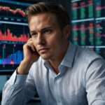 man in deep thinking about stock trading