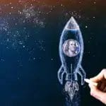 rocket-drawn-with-ben-franklin-from-100-bill